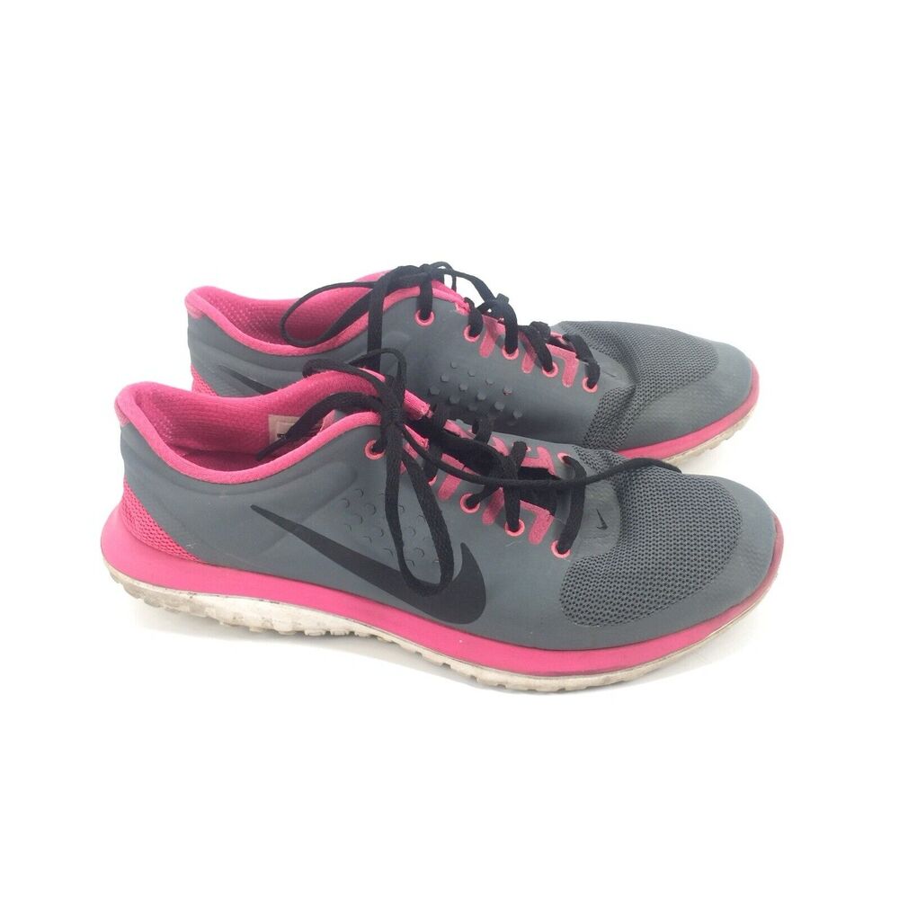 Nike Lite Run 2 Fitsole Athletic Sneaker 9.5 Womens Gray Pink Running Workout